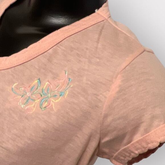 Elizabeth Adams Sport NEW VINTAGE Single Stitch Tee sz S Pastel Embroidery Shirt - Picture 3 of 9